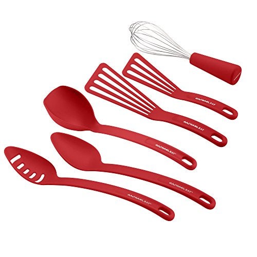Rachael Ray 46408 Nylon Nonstick Set, Red, 6-Piece, Tools and Gadgets, One Size - Image 2