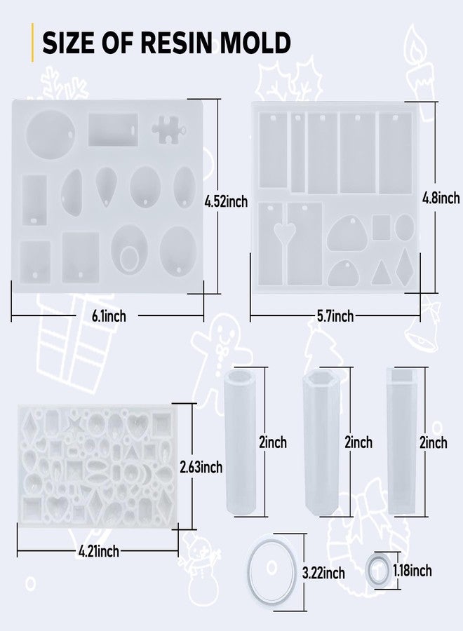 IGaiety Resin Jewelry Making Kit 240 Pcs Silicone Epoxy Resin Mold Keychain Starter Kit Bundle with Epoxy Molds and Pigments Tools for Beginners Adults Jewelry Earring Making - Image 3