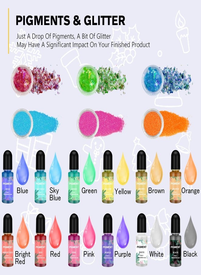 IGaiety Resin Jewelry Making Kit 240 Pcs Silicone Epoxy Resin Mold Keychain Starter Kit Bundle with Epoxy Molds and Pigments Tools for Beginners Adults Jewelry Earring Making - Image 4