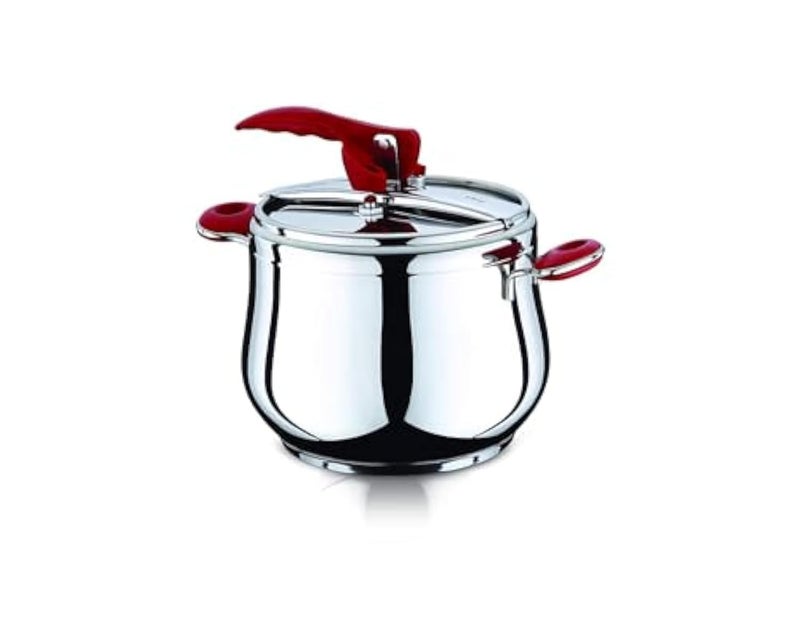 Signature Home Stainless Steel Pressure Cooker 5 Liter – Turkish Made – Airtight Safety Lid – Fast and Safe Cooking – Silver
