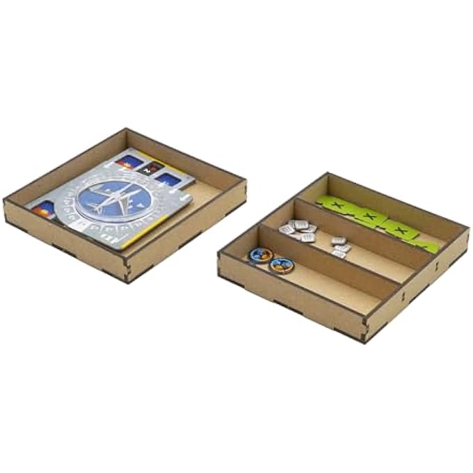 The Broken Token Sky Team Compatible Board Game Organizer  Wooden Game Organizing Box with Multiple Trays - Image 4