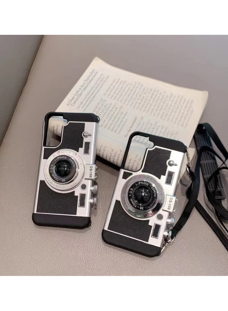 SYOSI Emily in Paris Phone Case for Samsung Galaxy S23 Ultra, SYOSI Camera Phone Case Phone Lanyard 3D Cute Unique Cool Soft Silicone Case Compatible for Samsung Galaxy S23 Ultra Girls Women (Black) - Image 5