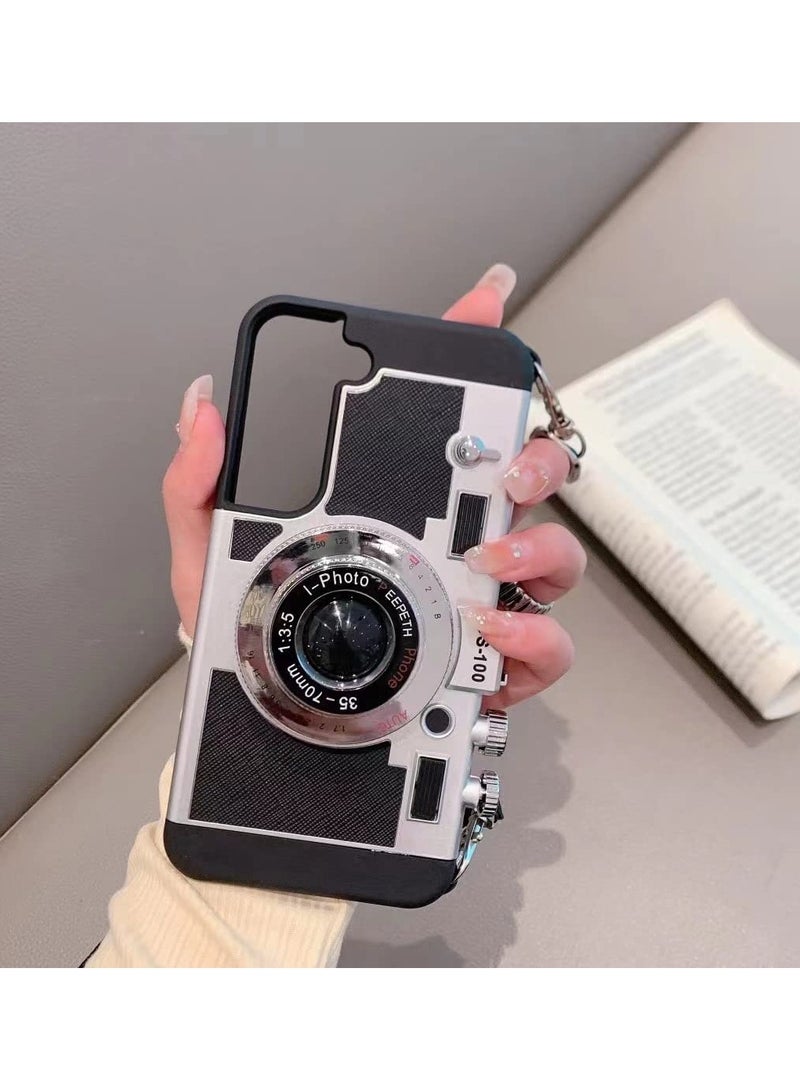 SYOSI Emily in Paris Phone Case for Samsung Galaxy S23 Ultra, SYOSI Camera Phone Case Phone Lanyard 3D Cute Unique Cool Soft Silicone Case Compatible for Samsung Galaxy S23 Ultra Girls Women (Black) - Image 3