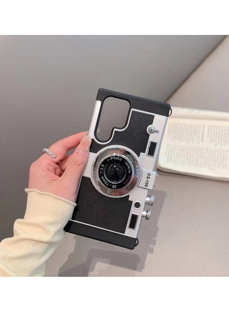 SYOSI Emily in Paris Phone Case for Samsung Galaxy S23 Ultra, SYOSI Camera Phone Case Phone Lanyard 3D Cute Unique Cool Soft Silicone Case Compatible for Samsung Galaxy S23 Ultra Girls Women (Black) - Image 4