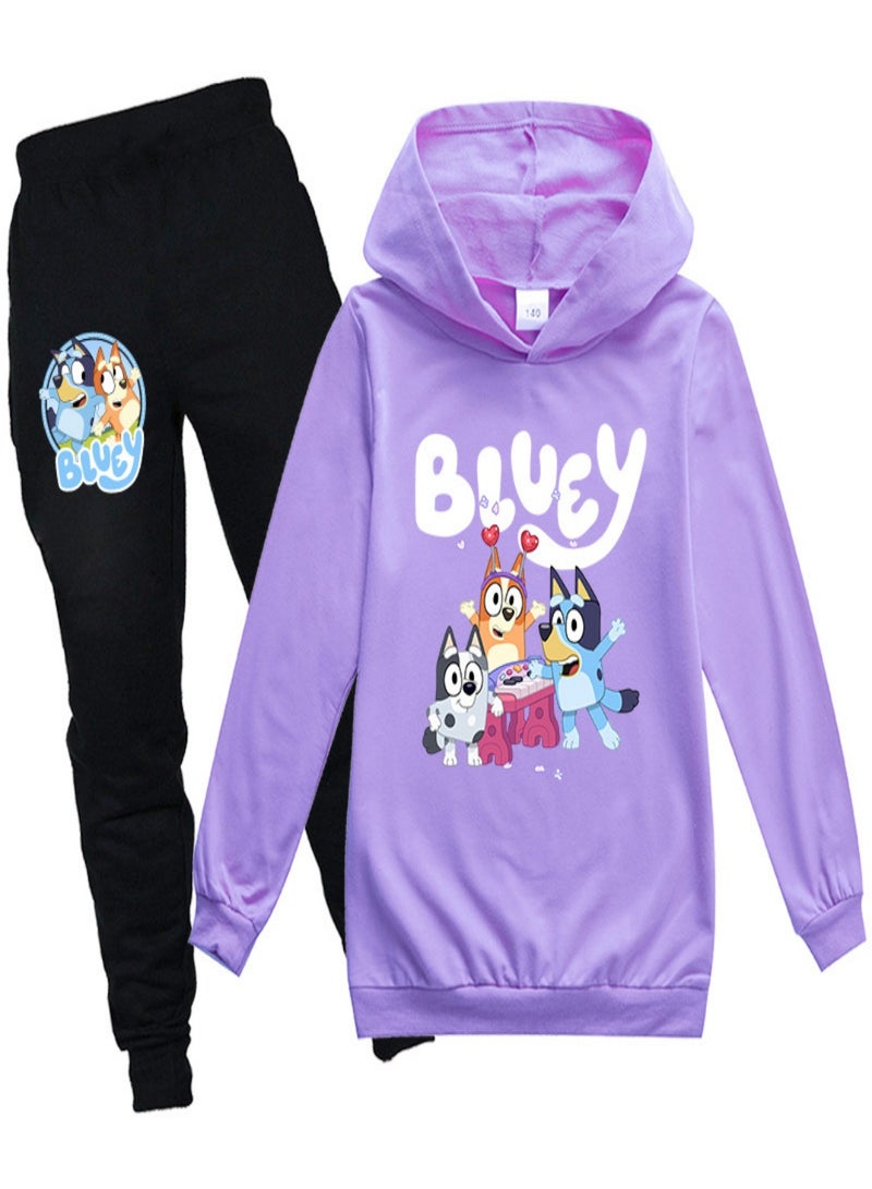 BLUEY Unisex long Sleeve Stylish Top hoodie cotton sweatshirts for Boys Girls Kid Children - Image 1