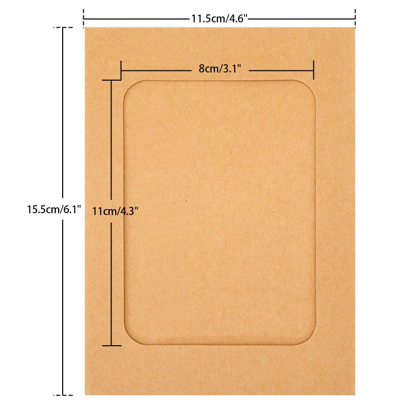 Anwyll Paper Picture Frames 4""x6"" 30 Pcs Paper Photo Frames Cardboard Picture Frames with Wooden Clips and Strings DIY Clip Photo Holders Photo Hanging Display Kit Wall Decor for Home Party Office - Image 2