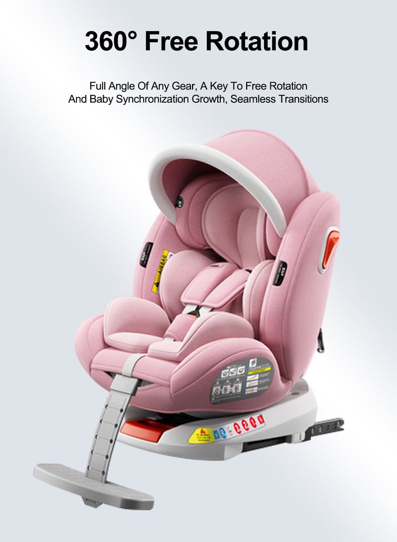 Multifunctional Baby Car Seat 360° Rotation Safety Seats Suitable From 0 Months-12 Years With Footrest