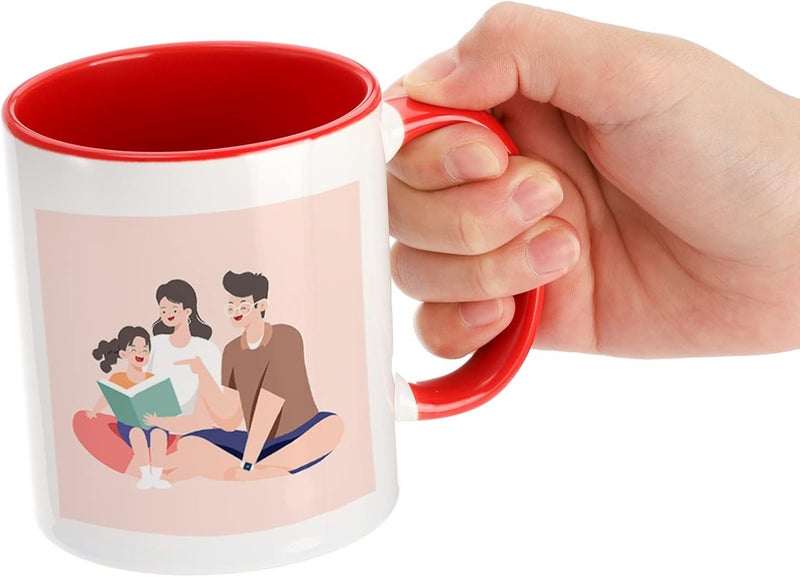 AVLA 6 Packs Porcelain Sublimation Mugs 12 OZ Blank Drinking Cups with Handles DIY Coated Ceramic Coffee Mug Sets for Cappuccino Tea Milk Latte Hot Cocoa Microwave and Dishwasher Safe - Image 3