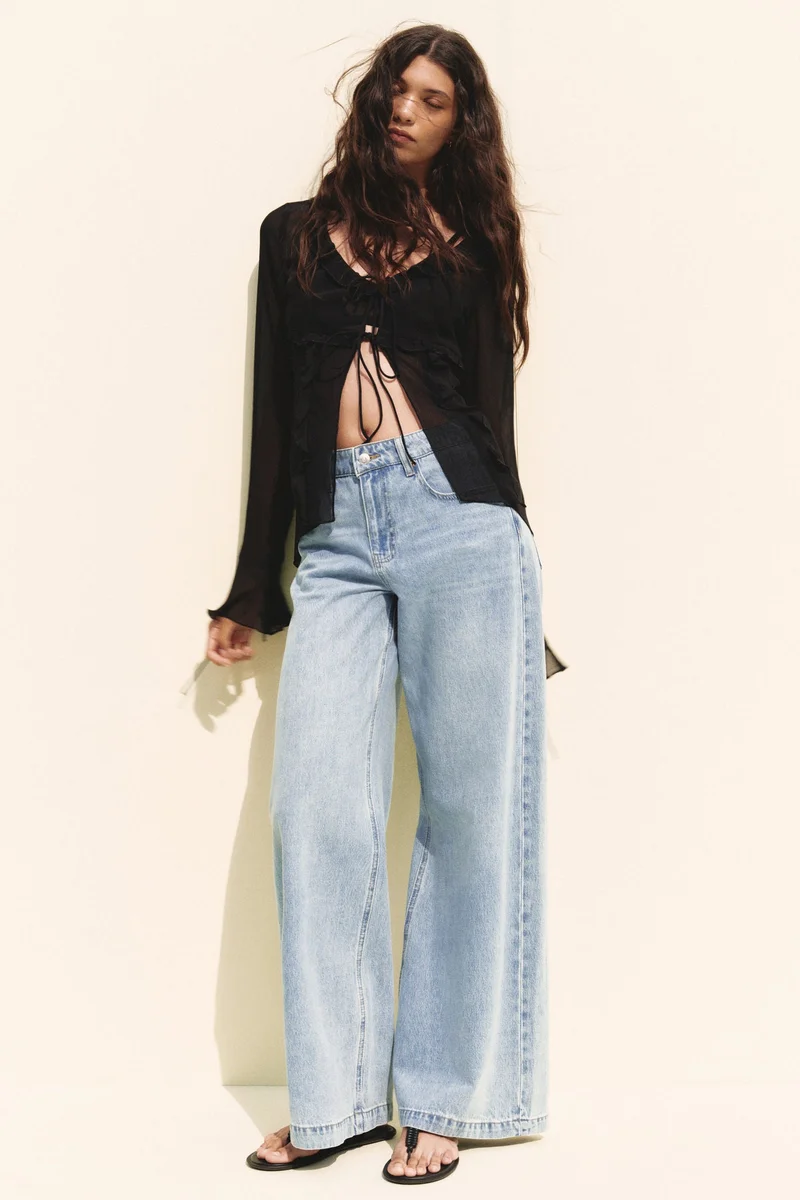 H&M Wide High Jeans