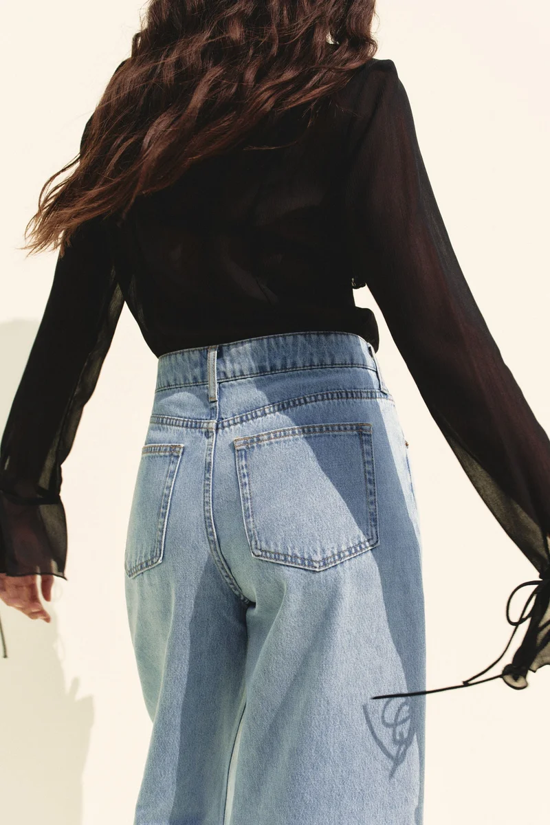 H&M Wide High Jeans