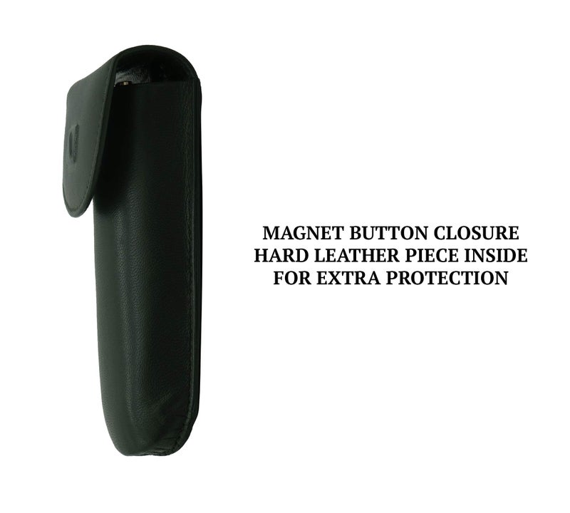 Adamis Genuine Leather Hard Shell Men And Women Spectacle Holder, Convertible To Soft And Flexible Spectacle Pouch With Removable Leather Shell. Durable For Sunglass, Reading Glasses. Size 7 x 16 cm - Image 3