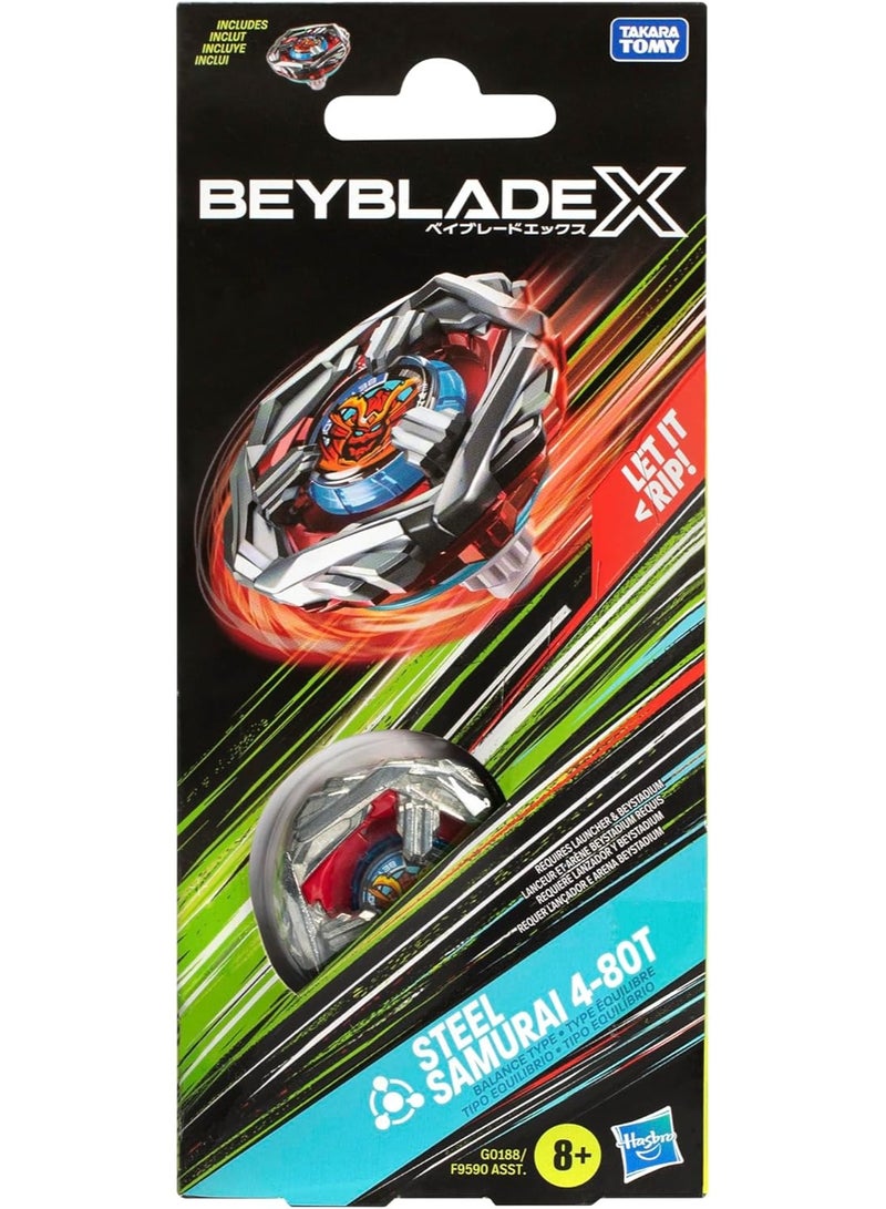 TAKARA TOMY Beyblade X Steel Samurai 4-80T Booster Pack | Authentic Hasbro Balance Type Spinning Top | X-Celerator Gear System | Ages 8+ - Image 3