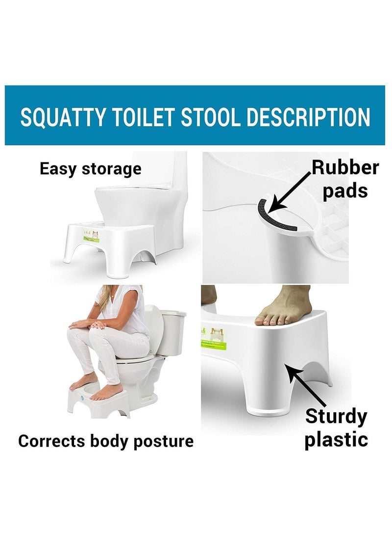 JAJEEK Plastic Foot Step for Western Toilet – Portable & Sturdy Potty Training Tool for Kids & Adults, Comfortable Step Stool for Easy Bathroom Access, Made in India, White Color, Perfect for Toilet Training & Everyday Use - Image 4