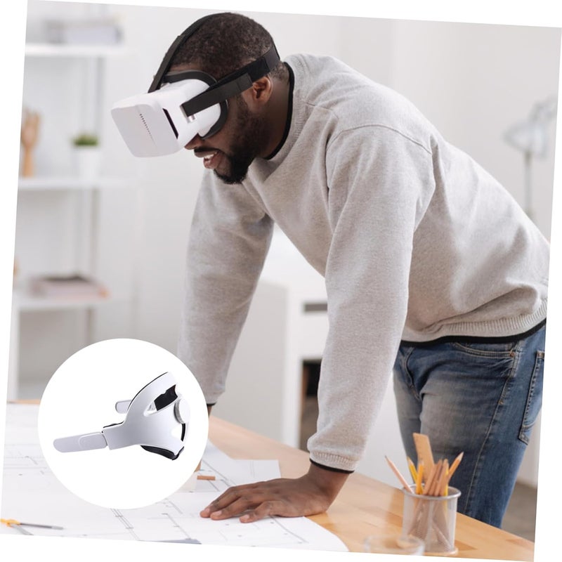 طرق استخدام متعددة حزام رأس مريح لسماعات الواقع الافتراضي Homoyoyo، قابل للدوران لتثبيت الحزام الواقي للرأس مرن ومقاوم للانحناء تصميم بسيط عالمي قطع غيار قابلة للاستبدال صلب ومقاوم للتشوه - Image 5