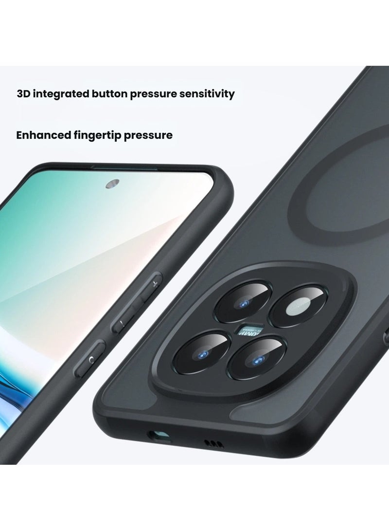 عام غلاف مغناطيسي لـ Redmi Note15Pro +، جلد صقلي، وسادة هوائية مقاومة للاحتكاك، يدعم الشحن اللاسلكي - Image 2