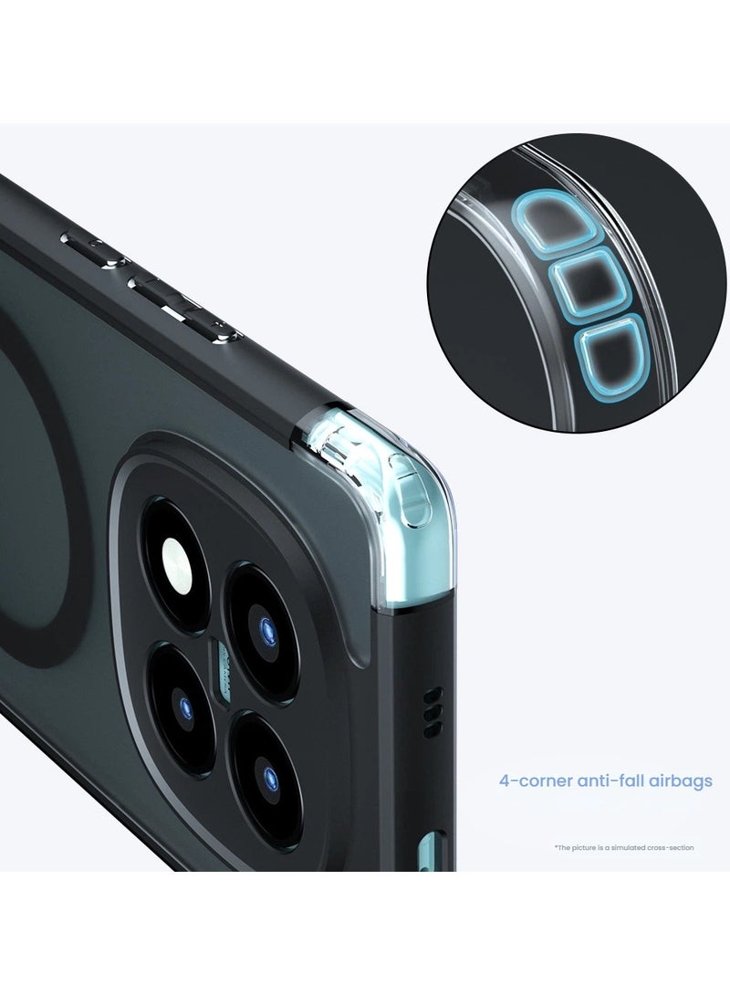 عام غلاف مغناطيسي لـ Redmi Note15Pro +، جلد صقلي، وسادة هوائية مقاومة للاحتكاك، يدعم الشحن اللاسلكي - Image 3