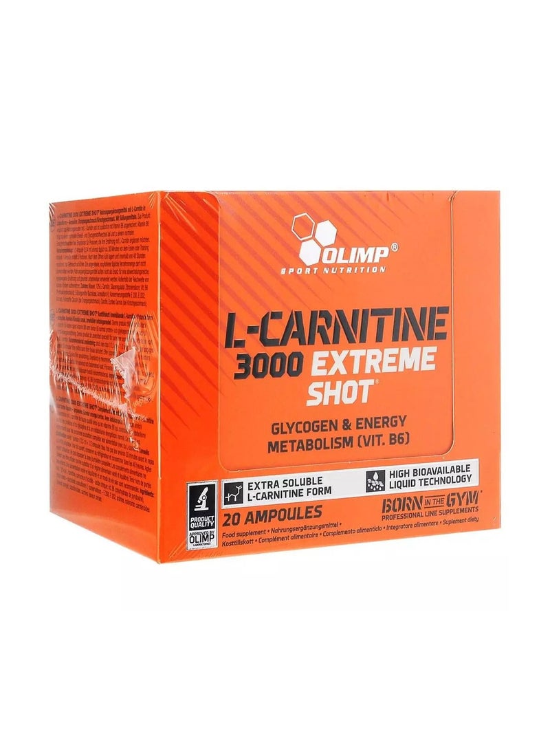 Olimp - L-Carnitine 3000 Extreme Shot 20 x 25ml Cherry - Image 1