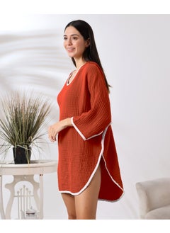 Destiny Hometex 4 Layer Muslin Hooded Adult Women's Poncho  - Image 1