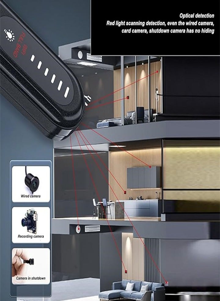 Anti Spy Detector, 6 Level Sensitivity Multi-Function Camera Detector, Portable Wireless GPS RF Signal Scanner Snooping Device Finder for Travel, Office, Hotel - Image 5