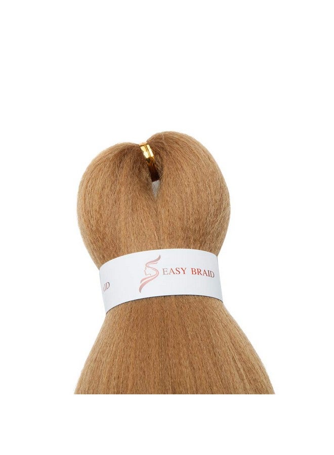 S-noilite Prestretched Braiding Hair Extensions Hot Water Setting Braiding Hair Easy Braid Crochet Hair Professional Itch Free Synthetic Fiber Soft Yaki Texture Braids Hair 26In （2 Bundles Dark Blonde) - Image 5