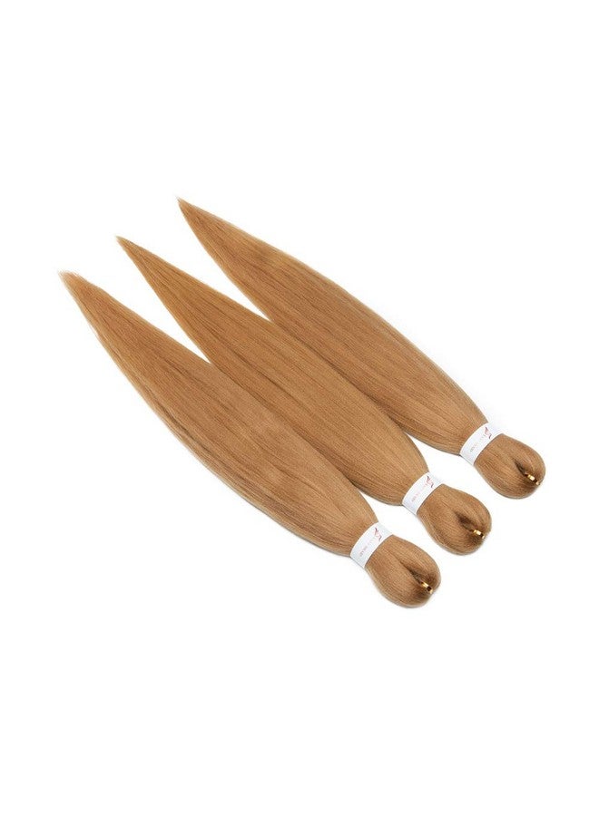 S-noilite Prestretched Braiding Hair Extensions Hot Water Setting Braiding Hair Easy Braid Crochet Hair Professional Itch Free Synthetic Fiber Soft Yaki Texture Braids Hair 26In （2 Bundles Dark Blonde) - Image 4