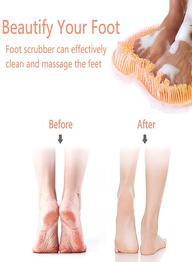 Easkite Shower Foot and Back Scrubber Mat,Wall Mounted Shower Foot Scrubber with Suction Cups,Exfoliating Silicone Massage Foot Cleaner for Shower(Yellow) - Image 4