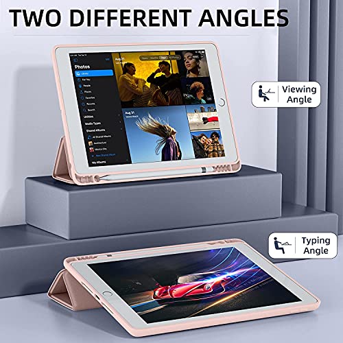 ProElite Smart Case for iPad 10.2 inch 2021 9th/8th/7th Gen [Auto Sleep/Wake Cover] [Pencil Holder] [Soft Flexible Case] Recoil Series - Pink with Stylus Pen - Image 5