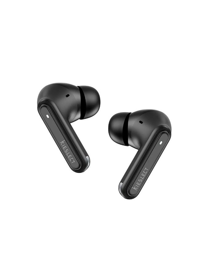 Kieslect Adjustable In-Ear Earbuds with 4 Mics, Up to 23 Hours - Jet Black - Image 1