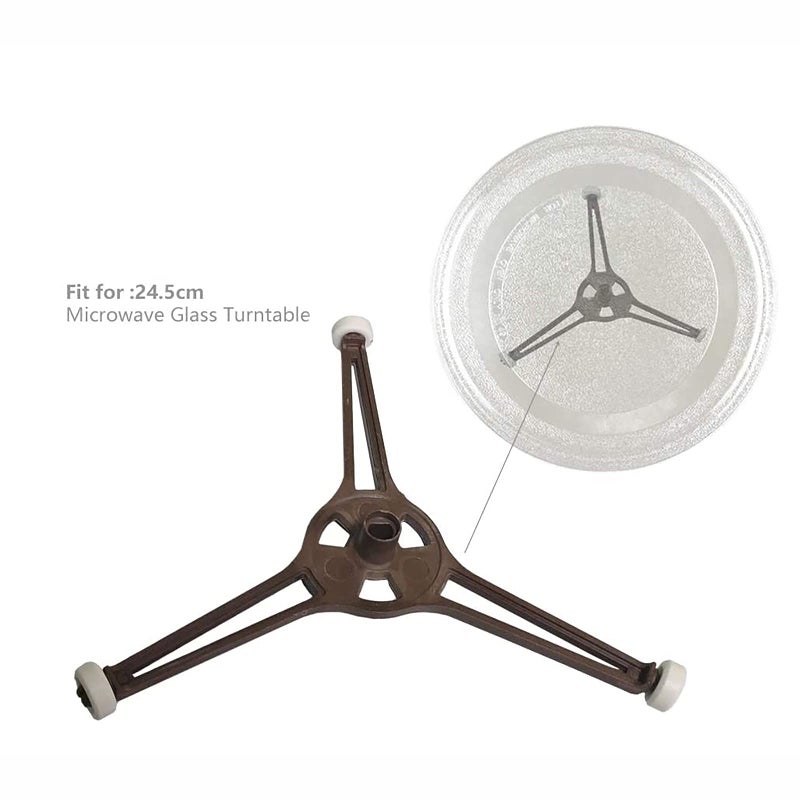 CaoXiong 9.6" Microwave Turntable Holder Roller Rotating Ring Tripod Arm Glass Play Tray Roller Guide Stand Holder Microwave Oven Glass Flat Turntable Plate Holder  - Image 5