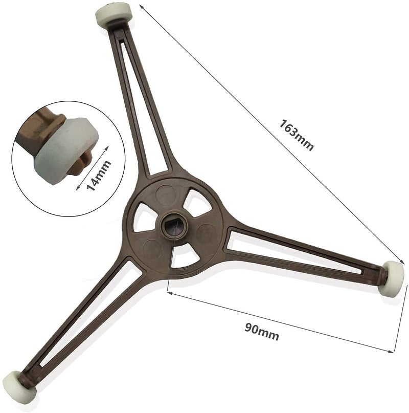 CaoXiong 9.6" Microwave Turntable Holder Roller Rotating Ring Tripod Arm Glass Play Tray Roller Guide Stand Holder Microwave Oven Glass Flat Turntable Plate Holder  - Image 3