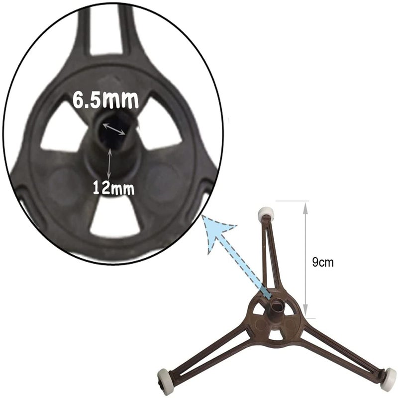 CaoXiong 9.6" Microwave Turntable Holder Roller Rotating Ring Tripod Arm Glass Play Tray Roller Guide Stand Holder Microwave Oven Glass Flat Turntable Plate Holder  - Image 2