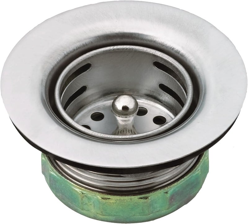 Moen 22174 Sink Basket Strainer with Drain Assembly 2 Stainless Steel - Image 1