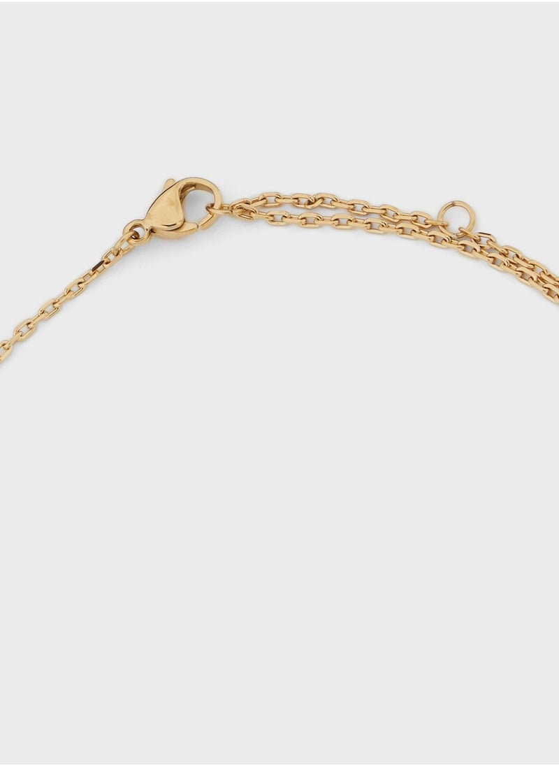 GUESS - Plain And Pave Heart Stud Earrings & Necklace Set - Image 1