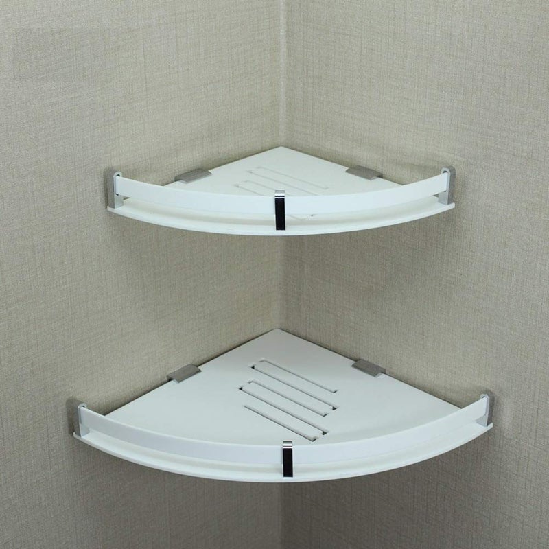 Mantavya Acrylic Corner Shelf for Home Decor Bathroom Corner Decoration Bathroom Accessories Shelves - Image 2