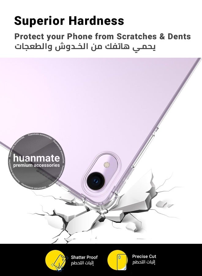 هووانميت حافظة لجهاز هواوي ميت باد 11 2023 شفافة - مقاوم للصدمات ومتين وفتحات دقيقة - حماية من الخدوش والغبار والتلطيخ - غطاء خلفي من السيليكون الشفاف لجهاز هواوي ميت باد 11 2023 - Image 4