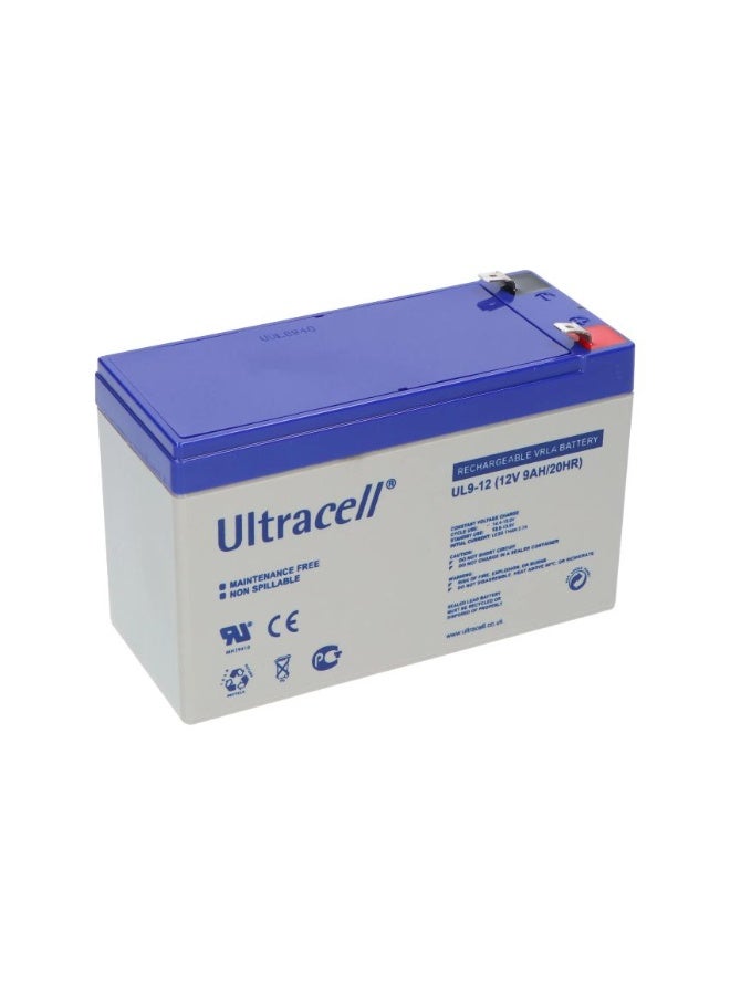 UL9-12 Ultracell Sealed Lead Acid Battery – 12V 9Ah / 20HR (VRLA Type)
