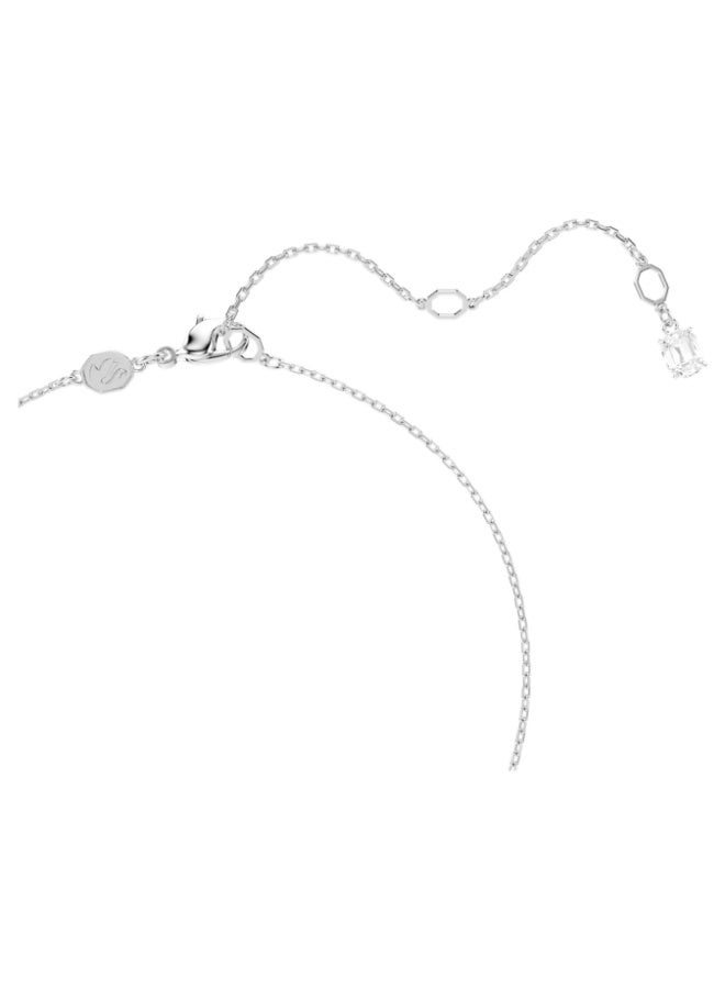 سوان إليجانس قلادة مع بلورات زرقاء وواضحة للنساء-سلسلة فضية اللون - Image 4