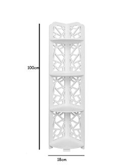 LINGWEI Bathroom Corner Shelf Kitchen Storage Shelf Flowers Plants Stand Kitchen Rack living Room Office Bedroom Home Stand Wooden Bathroom Shelf Small Cabinet  - Image 4