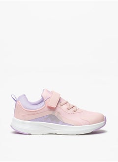 Girls' Textured Sports Shoes with Hook and Loop Closure
