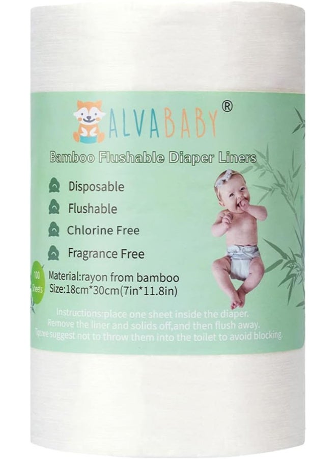 ALVABABY Bamboo Flushable Diaper Liners - Image 1