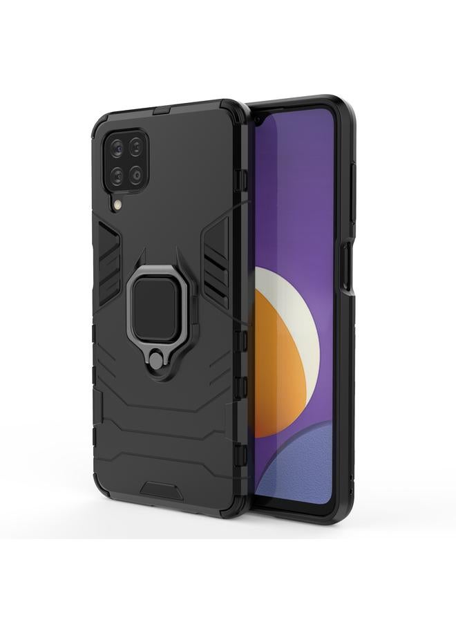 اس-توب جراب لهاتف Samsung Galaxy M12 مقاوم للصدمات مصنوع من مادة البولي يوريثين الحراري مع حامل حلقي مغناطيسي - Image 2