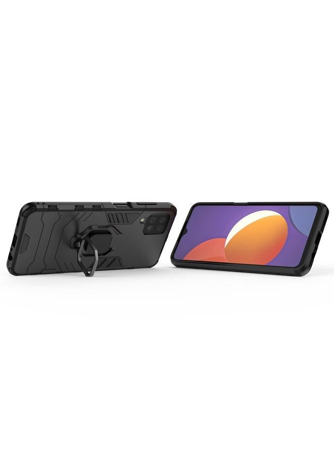 اس-توب جراب لهاتف Samsung Galaxy M12 مقاوم للصدمات مصنوع من مادة البولي يوريثين الحراري مع حامل حلقي مغناطيسي - Image 5
