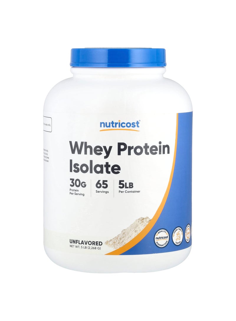 Whey Protein Isolate, Unflavored, 5 lb (2,268 g)