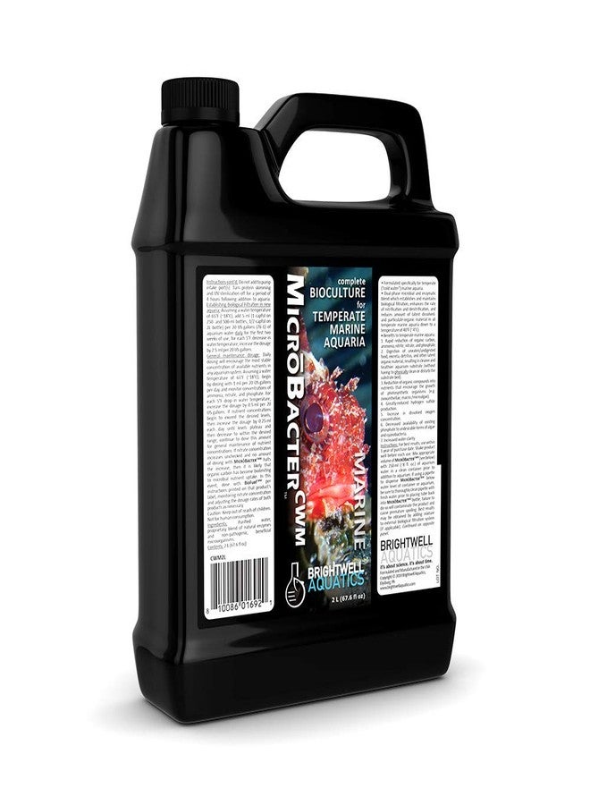 برايت ويل أكواتيكس برايتويل أكواتيكس مايكروباكتر سي دبليو إم - مزرعة بكتيرية لأحواض أسماك المياه الباردة المعتدلة، تُنشئ ترشيحًا بيولوجيًا، 2 لتر - Image 1