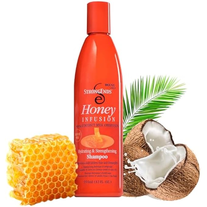 Biocare StrongEnds Honey Infusion Hydrating & Strengthening Shampoo with Coconut Milk Ambrosia