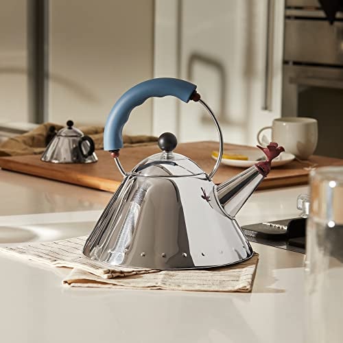 Alessi Michael Graves Kettle with Bird Whistle, Blue Handle - Image 5