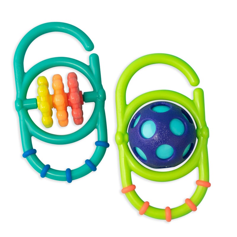 Sassy Linky Links Rattle Set Use Apart or Link Together 2 Pack for Ages 3 Months - Image 1