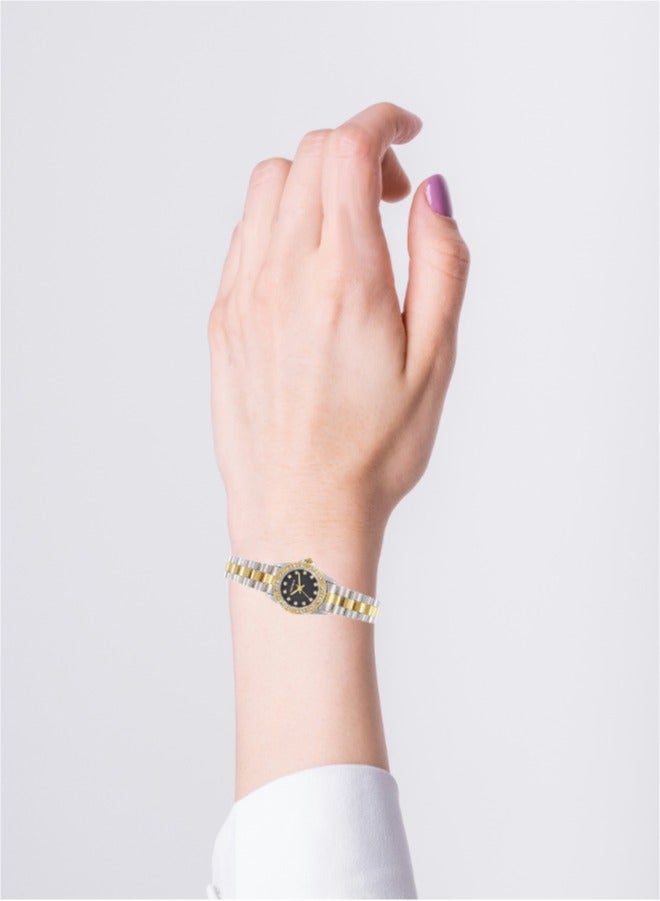 Black Moon Elegant Blackmoon Women's Watch Stylish Black Dial Stainless Steel Band Water Resistant Perfect for Casual and Formal Wear - Image 3