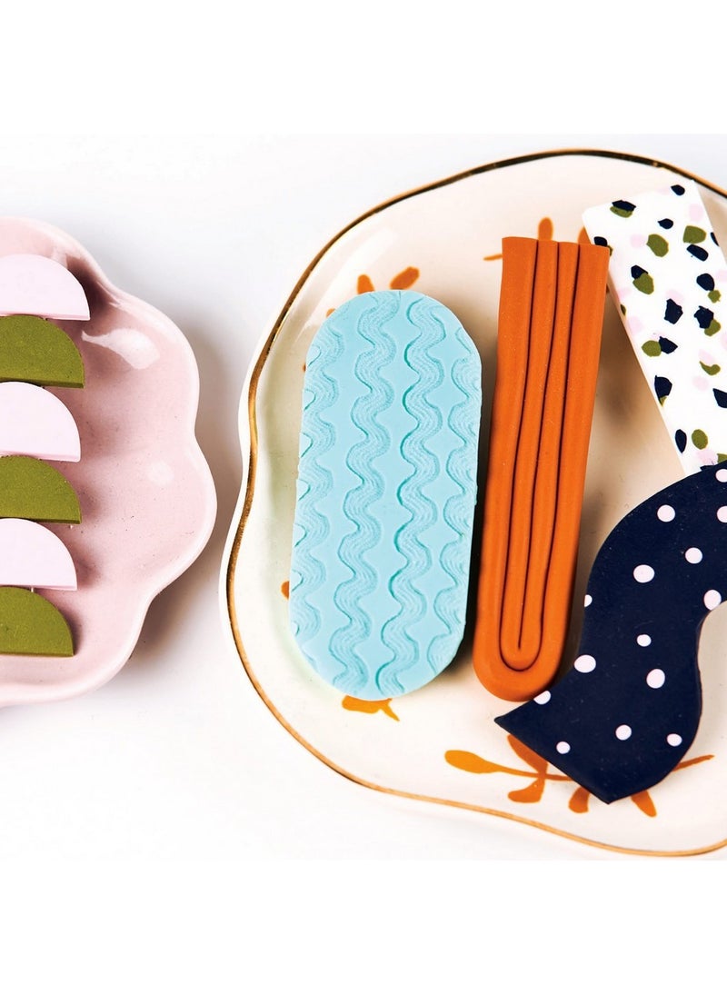 Hinkler Craft Maker Deluxe Perfect Polymer Kit - DIY Polymer Clay Set includes a 32-page book, polymer clay, shape cutters, earrings, hairclips and Glue, Create Custom Jewelry,Polymer Clay Sculpting - Image 5