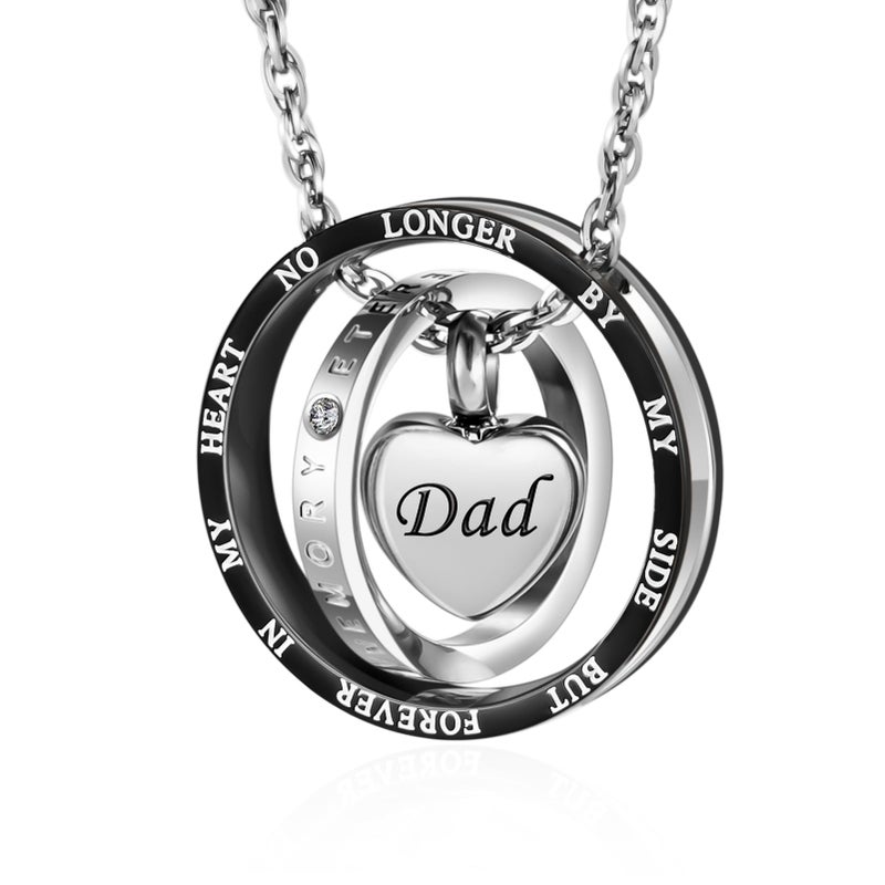 Dletay Urn Necklace for Ashes Stainless Steel Cremation Jewelry Memorial Ash Necklace for Men Women Urn Pendant Ashes Holder - Image 1